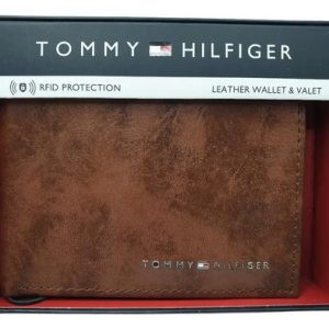 Billetera Tommy Hilfiger Original Rn129919 Marrón Marrón Liso