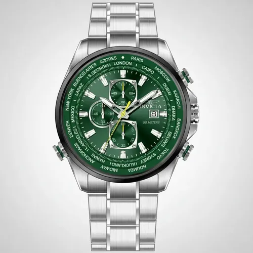 Reloj Invicta Aviator 44078 Quartz Plateado Negro - Imagen 5