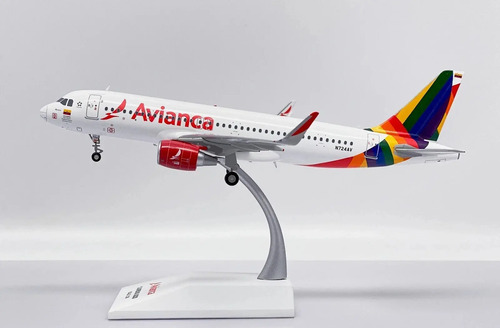 Avión Jc Wings, Escala 200., Airbus A 320 Avianca Blanco Amarillo Rojo Azul