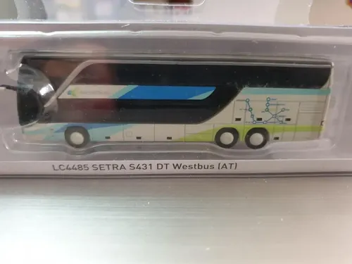 Vehìculo Miniatura Minis Lc4485 Setra S431 Dt Westbus Esc N Blanco, Azul, Verde - Imagen 2