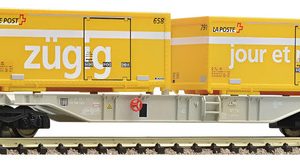 Vagón De Carga Fleischmann, Esc N 824403 Transp Containers