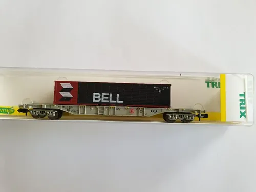 Vagón De Carga Trix 13887, Esc N, Transp Container 40 Bell - Imagen 4