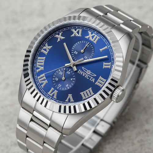 Reloj Invicta Specialty Belmont Men`s Watch 43mm 47423 Acero Plateado Azul Acero - Imagen 5