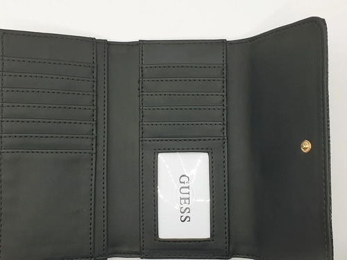 Billetera Guess Original, Black Souza Negro Liso - Imagen 7