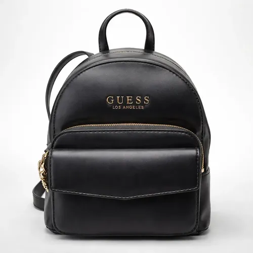 Mochila Guess Negra Para Mujer Negro Liso Logo - Imagen 2