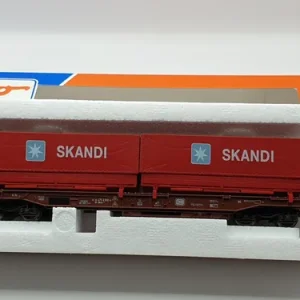 Vagón Carga Roco, Esc H0 47013, Transp Container 20pies X 2