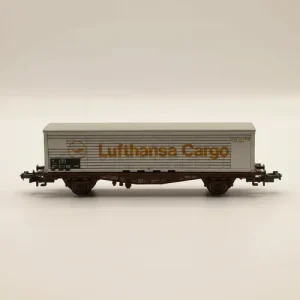 Vagón Carga Minitrix 70152, Esc N, Trans Container Lufthanza