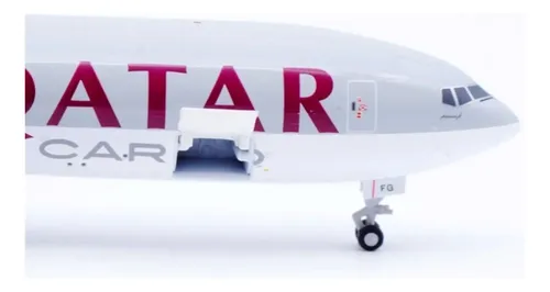Avión Jc Wings, 400, Boeing 777-200l Af Qatar Interactivo Gris Burdeo - Imagen 3