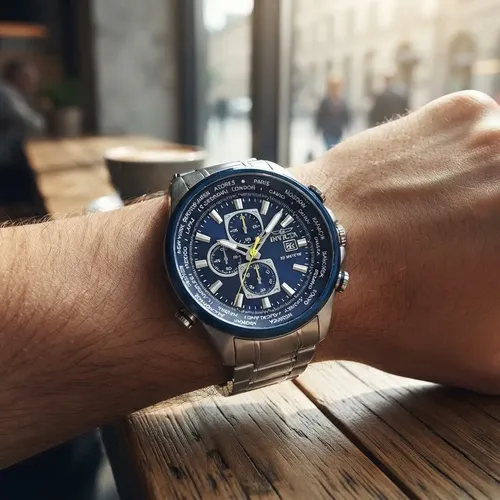 Reloj Invicta Aviator Interceptor 50mm Plateado Azul Oscuro - Imagen 3