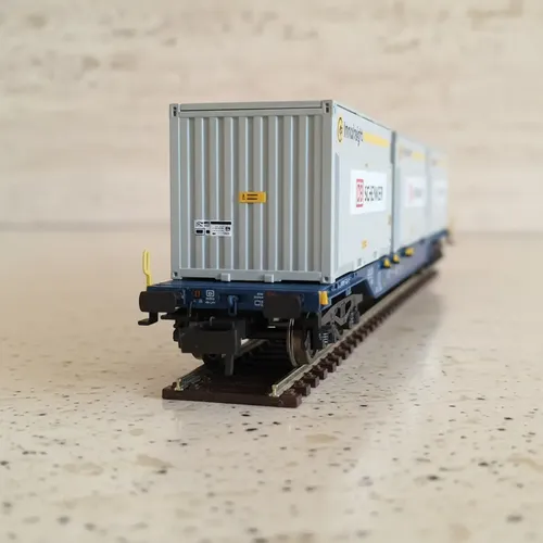 Vagones Carga Hobbytrain, N, H23732, Transp. Cont. Set De 2 - Imagen 5
