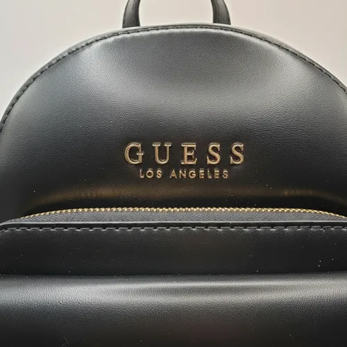 Mochila Guess Negra Para Mujer Negro Liso Logo - Imagen 4