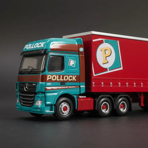 Camión Miniatura Oxford, Esc N M. Benz Actros C/acoplado Rojo Calipso - Imagen 7