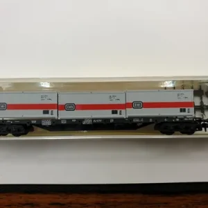 Vagón Carga Minitrix, Esc N 13511, Transp 3 Containers
