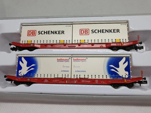 Vagones De Carga Hobbytrain, Esc N H23766 Transp. Containers - Imagen 2