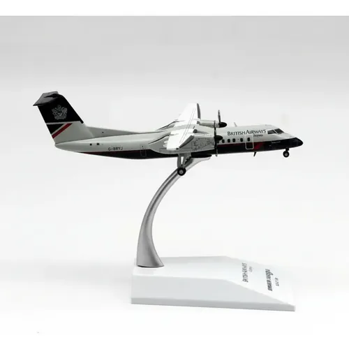 Avión Aeromodelismo Jc Wings Bombardier Dash8 1:200 Gris Azul - Imagen 2