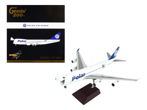 Aviòn Gemini 200, Boeing 747-400f Polar Interactivo Blanco/azul - Imagen 4