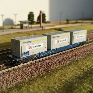 Vagones Carga Hobbytrain, N, H23732, Transp. Cont. Set De 2