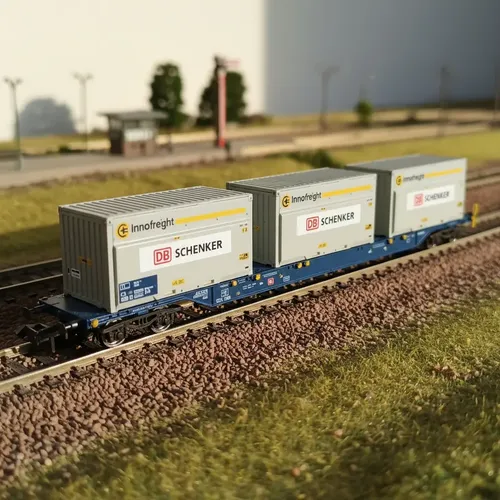 Vagones Carga Hobbytrain, N, H23732, Transp. Cont. Set De 2