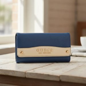 Billetera Guess Original, Avon Park Indigo Multi Azul Liso