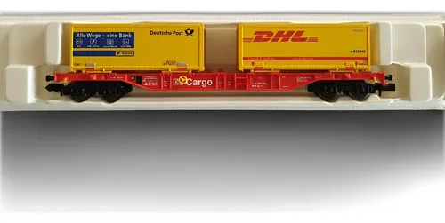 Vagón De Carga Fleischmann, Esc N 868250 K, Trans Containers