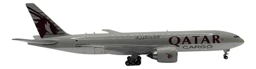 Aviòn Gemini Jets, Boeing 777f Qatar Cargo Gris Burdeo