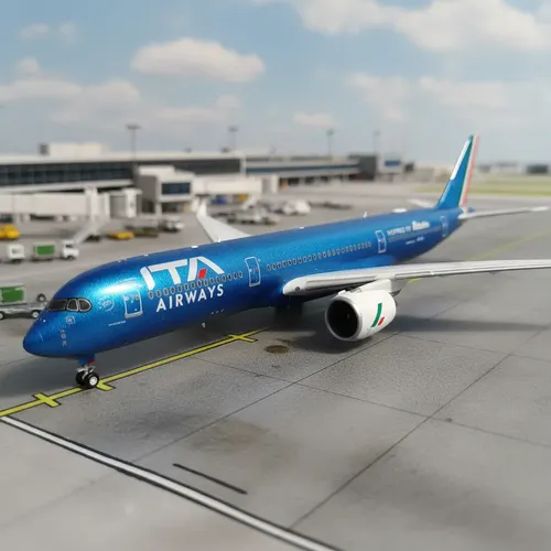 Avión Jc Wings, Esc 400, Airbus A350-900 Ita Azul - Imagen 2