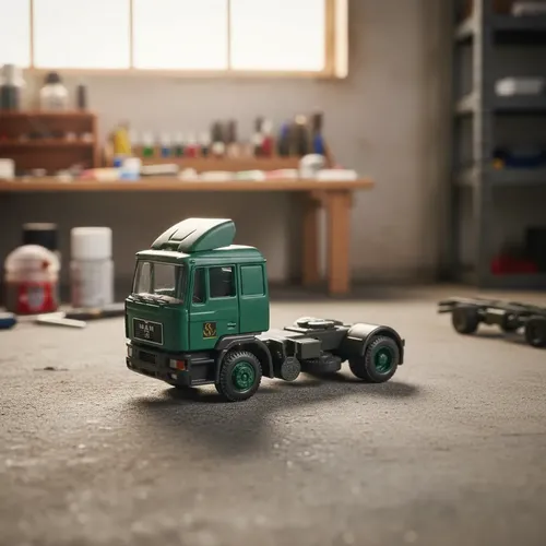 Camión Miniatura Minis Lc 4056-1, Man F90, Esc N Verde Musgo - Imagen 2