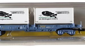 Vagón De Carga Trix, Esc N 15637-02 Transp 2 Containers 20