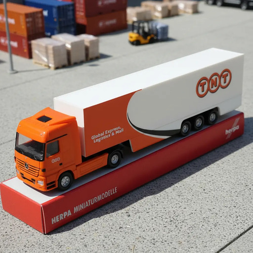Camión Miniatura, Escala N Herpa, Mb Actros 1/160 Tnt Naranja/blanco - Imagen 9