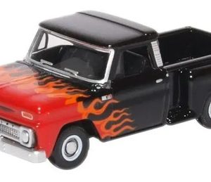 Camioneta Pick Up En Miniatura Oxford, Chevrolet 1965 Negro/rojo