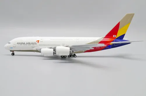 Avión Jc Wings, Esc 400 Airbus A380-800 Asiana Blanco Gris Rojo Amarillo - Imagen 4