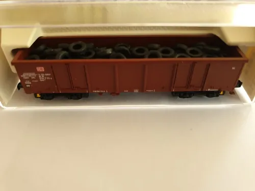 Vagón Carga Fleischmann 828315, Esc N, Transporte Neumaticos - Imagen 7