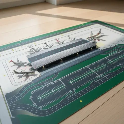 Aeropuerto En Miniatura Gemini Jets, Escala 400, Terminal Gris