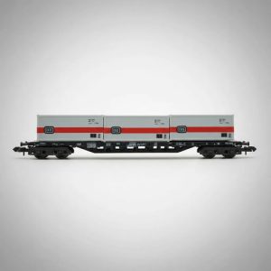 Vagón Carga Minitrix, Esc N 13511, Transporte 3 Containers