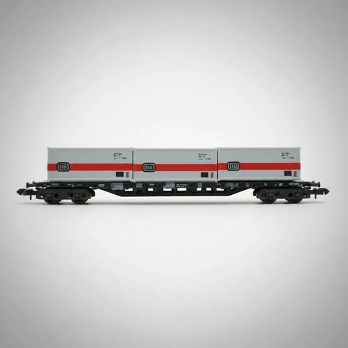 Vagón Carga Minitrix, Esc N 13511, Transporte 3 Containers