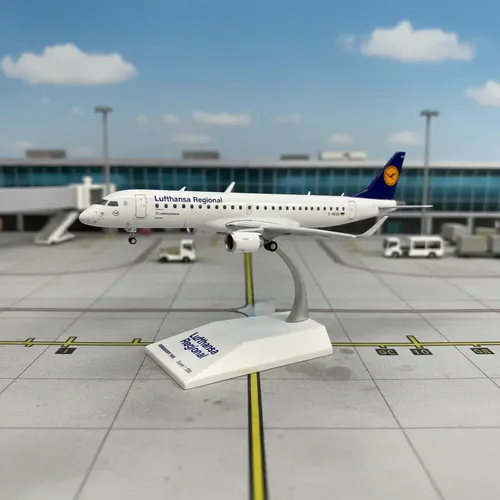 Avión Jc Wings, Esc 200 Embraer 190 Erj-190 Lufthanza Blanco Azul Amarillo