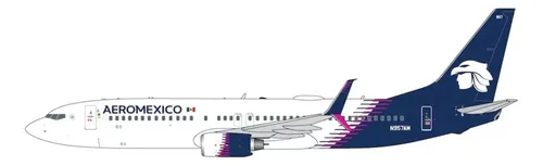Avión Gemini Jets, Boeing 737-800 Aeromexico. Esc. 400 Blanco/azul