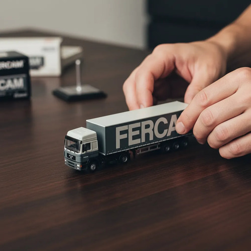 Camión Minis, Esc N Lc4070 Man F90, Para Maquetas Escala N Gris/blanco - Imagen 3