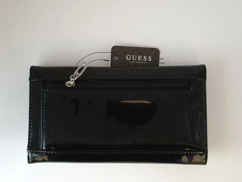 Billetera Guess Original, Black Souza Negro Liso - Imagen 6
