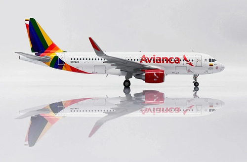 Avión Jc Wings, Escala 200., Airbus A 320 Avianca Blanco Amarillo Rojo Azul - Imagen 4