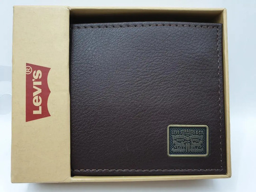 Billetera Levi`s Original Rn 129919 Con Protección Rfid Marrón Liso - Imagen 4