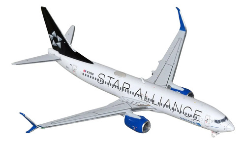 Avión Gemini Jets, 400 Boeing 737-800 United Star Alliance Blanco/azul