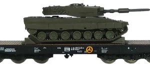 Vagón De Carga Roco, Esc N25996 Transp. Tanque Leopard