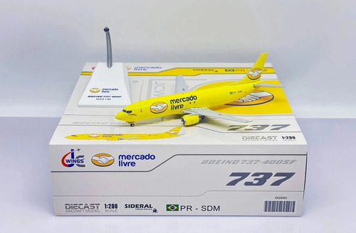 Avión Jc Wings, Esc 200, Boeing 737-400sf Mercado Livre Amarillo - Imagen 5