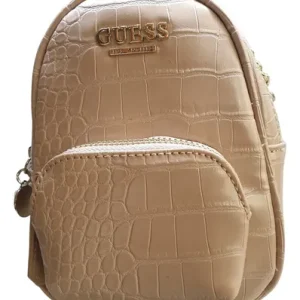 Mochila Guess Original Micro Mini Tan Croc Crossbody Tan Liso