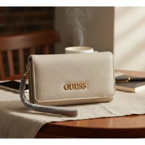 Billetera Porta Celular Guess, Original,stone Multi Randall  Beige