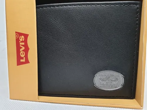 Billetera Levi's Original, Hombre Negre Negro Liso - Imagen 5