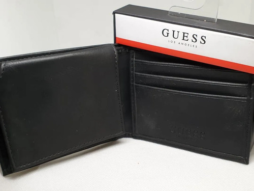 Billetera Guess Original Hombre 31go220104 Negro Liso - Imagen 6