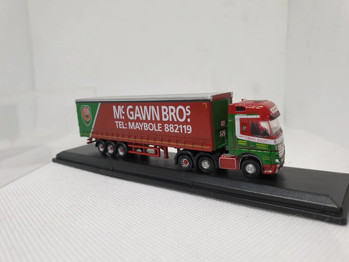 Camión Miniatura Oxford, Escala N Mercedes Benz Actros Bordó Verde - Imagen 6