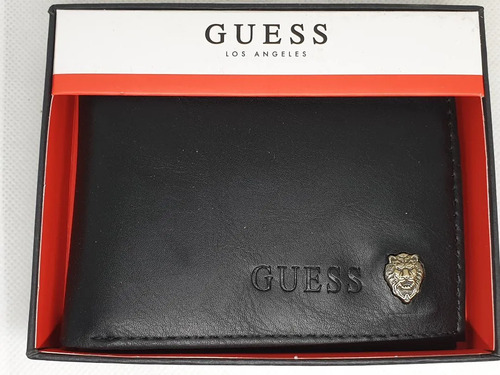 Billetera Guess Original Hombre 31go220104 Negro Liso - Imagen 5